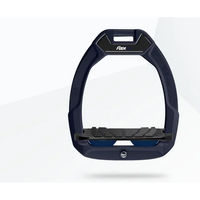 Produktbild von Flex-On Safe-On Sicherheitssteigbügel aus Aluminium in Schwarz/Marine mit Grip und Neigung für Reiter