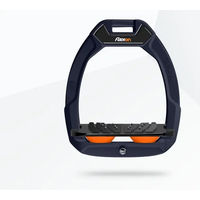 Produktbild von Flex-On Safe-On Sicherheitssteigbügel aus Aluminium in Schwarz/Orange mit Ultra Grip und Neigungsfunktion