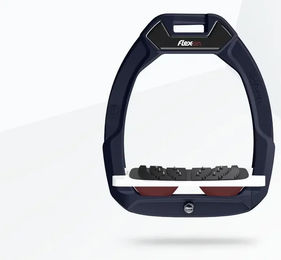 Flex-On Safe-On Sicherheitssteigbügel aus Aluminium in Weiß/Bordeaux mit Ultra Grip Neigung – Bild 1 von 1