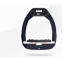 Produktbild von Flex-On Safe-On Sicherheitssteigbügel aus Aluminium in Weiß/Braun mit Neigung und Grip für Reiter
