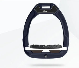 Flex-On Safe-On Sicherheitssteigbügel aus Aluminium in Weiß/Braun mit Ultra Grip Neigung – Bild 1 von 1