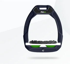 Flex-On Safe-On Sicherheitssteigbügel aus Aluminium in Weiß/Grün mit Ultra Grip Neigung – Bild 1 von 1
