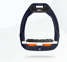 Flex-On Safe-On Sicherheitssteigbügel aus Aluminium in Weiß-Orange mit Ultra Grip Neigung – Bild 1 von 1