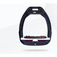 Produktbild von Flex-On Safe-On Sicherheitssteigbügel aus Aluminium in Weiß/Pflaume mit Grip und Neigung für Reiter