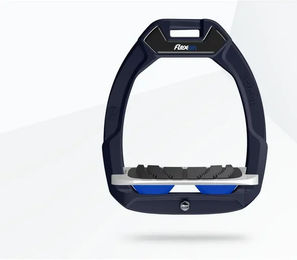 Flex-On Safe-On Sicherheitssteigbügel aus Aluminium mit Grip in Grau/Blau – Bild 1 von 1