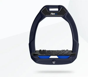 Flex-On Safe-On Sicherheitssteigbügel aus Aluminium mit Ultra Grip Funktion in Schwarz/Blau – Bild 1 von 1