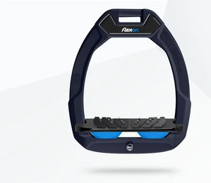 Flex-On Safe-On Sicherheitssteigbügel aus Aluminium mit Ultra Grip Funktion in Schwarz/Blau – Bild 1 von 1