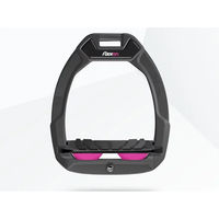 Produktbild von Flex-On Safe-On Sicherheitssteigbügel aus Reitkunststoff mit Grip in Anthrazit Schwarz Rosa