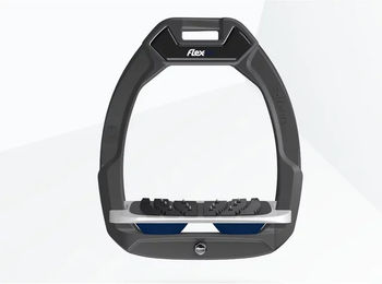 Flex-On Safe-On Sicherheitssteigbügel aus Reitkunststoff mit Ultra Grip in Anthrazit Grau Marine – Bild 1 von 1
