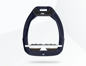 Flex-On Safe-On Sicherheitssteigbügel aus Reitkunststoff Plat Ultra Grip in Grün Weiß Braun – Bild 1 von 1