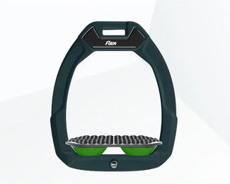 Flex-On Safe-On Sicherheitssteigbügel Endurance Grün/Grau/Grün für Pferde – Bild 1 von 1