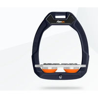 Produktbild von Flex-On Safe-On Sicherheitssteigbügel Flach Grip Aluminium Grau Orange für Pferde