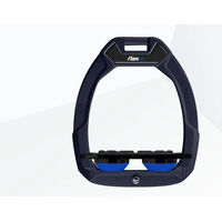 Produktbild von Flex-On Safe-On Sicherheitssteigbügel Flach Grip aus Aluminium in Schwarz/Blau für Pferde