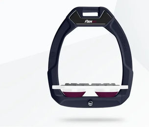 Flex-On Safe-On Sicherheitssteigbügel Flach Grip aus Aluminium in Weiß/Pflaume – Bild 1 von 1