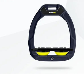Flex-On Safe-On Sicherheitssteigbügel Flach Grip Blau Schwarz Gelb – Bild 1 von 1