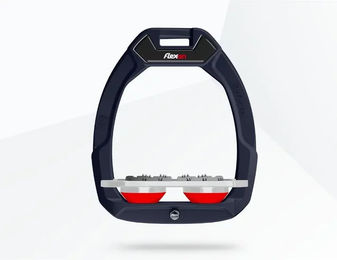 Flex-On Safe-On Sicherheitssteigbügel Flach Grip für Pferde in Grün Grau Rot – Bild 1 von 1