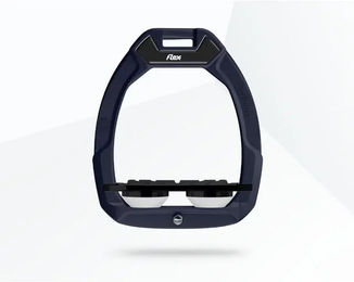 Flex-On Safe-On Sicherheitssteigbügel Flach Grip Rot Schwarz Weiß für Pferde – Bild 1 von 1