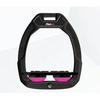 Produktbild von Flex-On Safe-On Sicherheitssteigbügel Flach Grip Schwarz Rosa für Pferde