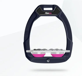 Flex-On Safe-On Sicherheitssteigbügel Flach Ultra Grip Aluminium Grau Rosa – Bild 1 von 1