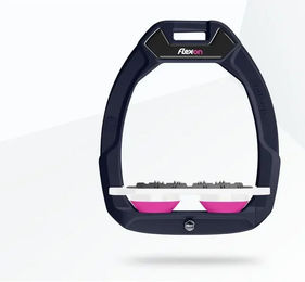 Flex-On Safe-On Sicherheitssteigbügel Flach Ultra Grip Aluminium Weiß Rosa – Bild 1 von 1