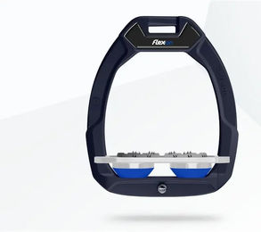 Flex-On Safe-On Sicherheitssteigbügel Flach Ultra Grip aus Aluminium in Grau/Blau – Bild 1 von 1