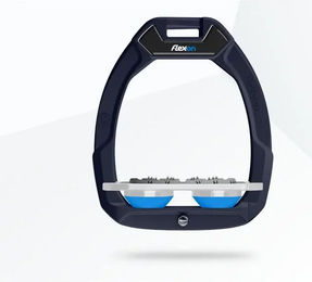 Flex-On Safe-On Sicherheitssteigbügel Flach Ultra Grip aus Aluminium in Grau/Blau – Bild 1 von 1