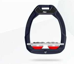 Flex-On Safe-On Sicherheitssteigbügel Flach Ultra Grip für Pferde Braun Grau Rot – Bild 1 von 1