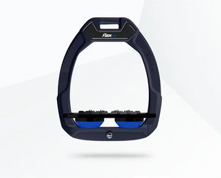 Flex-On Safe-On Sicherheitssteigbügel flach Ultra Grip für Pferde in Grün/Schwarz/Blau – Bild 1 von 1