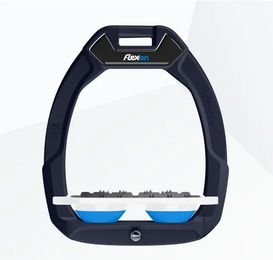 Flex-On Safe-On Sicherheitssteigbügel Flach Ultra Grip Marine Weiß Blau – Bild 1 von 1