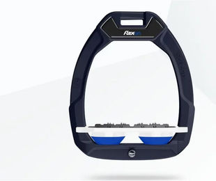 Flex-On Safe-On Sicherheitssteigbügel Flach Ultra Grip Marine Weiß Blau – Bild 1 von 1