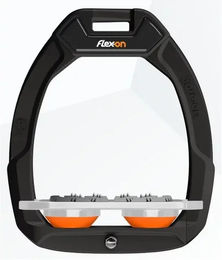Flex-On Safe-On Sicherheitssteigbügel Flach Ultra Grip Schwarz Grau Orange – Bild 1 von 1