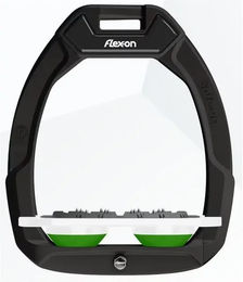 Flex-On Safe-On Sicherheitssteigbügel Flach Ultra Grip Schwarz Weiß Grün – Bild 1 von 1