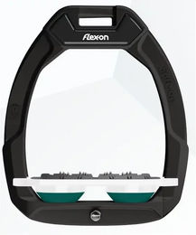 Flex-On Safe-On Sicherheitssteigbügel Flach Ultra Grip Schwarz Weiß Grün – Bild 1 von 1