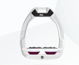 Flex-On Safe-On Sicherheitssteigbügel Flach Ultra Grip Weiß-Weiß-Purpur – Bild 1 von 1