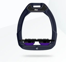 Flex-On Safe-On Sicherheitssteigbügel Flat Grip Aluminium Schwarz Violett – Bild 1 von 1