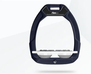Flex-On Safe-On Sicherheitssteigbügel Flat Grip Aluminium Weiß Grau für Pferde – Bild 1 von 1