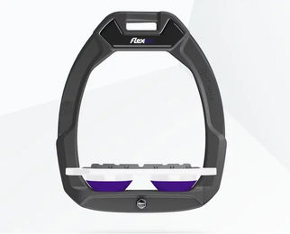 Flex-On Safe-On Sicherheitssteigbügel Flat Grip Anthrazit Weiß Violett – Bild 1 von 1