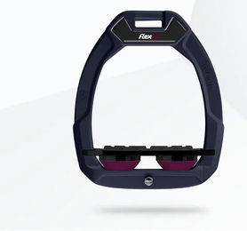 Flex-On Safe-On Sicherheitssteigbügel Flat Grip Blau Schwarz Preiselbeere – Bild 1 von 1