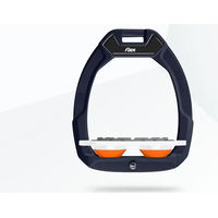 Produktbild von Flex-On Safe-On Sicherheitssteigbügel Flat Grip Braun Weiß Orange für Pferde