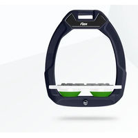 Produktbild von Flex-On Safe-On Sicherheitssteigbügel Flat Grip für Pferde Braun Weiß Grün