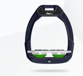 Flex-On Safe-On Sicherheitssteigbügel Flat Grip für Pferde in Blau Grau Grün – Bild 1 von 1