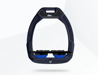 Flex-On Safe-On Sicherheitssteigbügel Flat Grip für Pferde in Grün/Schwarz/Blau – Bild 1 von 1