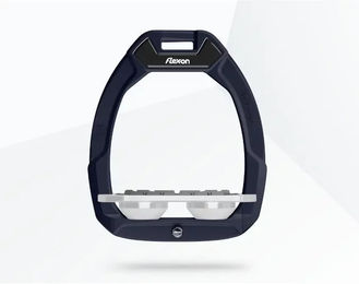 Flex-On Safe-On Sicherheitssteigbügel Flat Grip Grün Grau Weiß für Pferde – Bild 1 von 1
