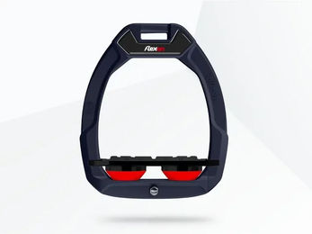 Flex-On Safe-On Sicherheitssteigbügel Flat Grip Grün Schwarz Rot für Pferde – Bild 1 von 1