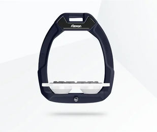 Flex-On Safe-On Sicherheitssteigbügel Flat Grip Grün Weiß für Pferde – Bild 1 von 1