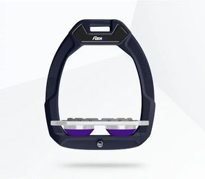 Flex-On Safe-On Sicherheitssteigbügel Flat Grip Marine Grau Violett – Bild 1 von 1