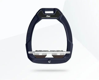 Flex-On Safe-On Sicherheitssteigbügel Flat Grip Rot Grau Braun für Pferde – Bild 1 von 1