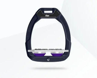 Flex-On Safe-On Sicherheitssteigbügel Flat Grip Rot Grau Violett – Bild 1 von 1
