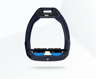 Flex-On Safe-On Sicherheitssteigbügel Flat Grip Rot Schwarz Blau für Pferde – Bild 1 von 1
