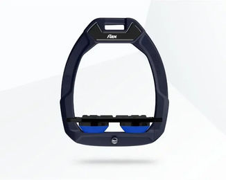 Flex-On Safe-On Sicherheitssteigbügel Flat Grip Rot Schwarz Blau für Pferde – Bild 1 von 1